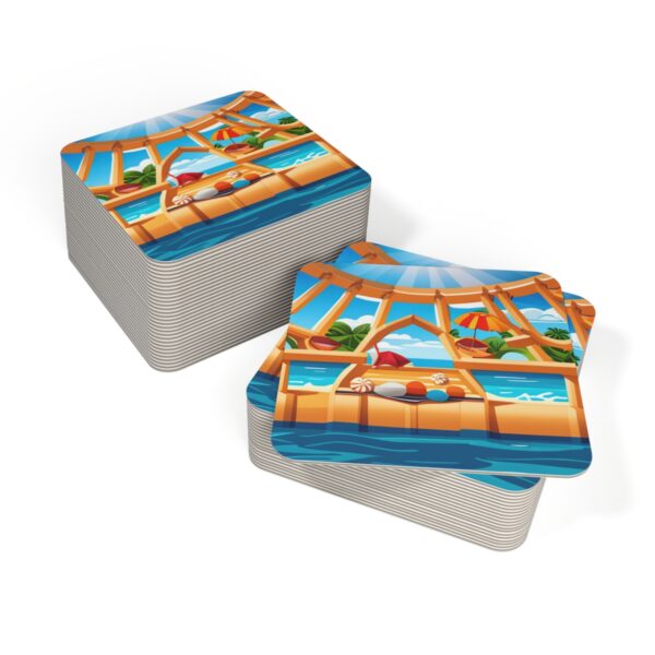 Hardboard Coasters with  50-point pulp board (50, 100 pcs)