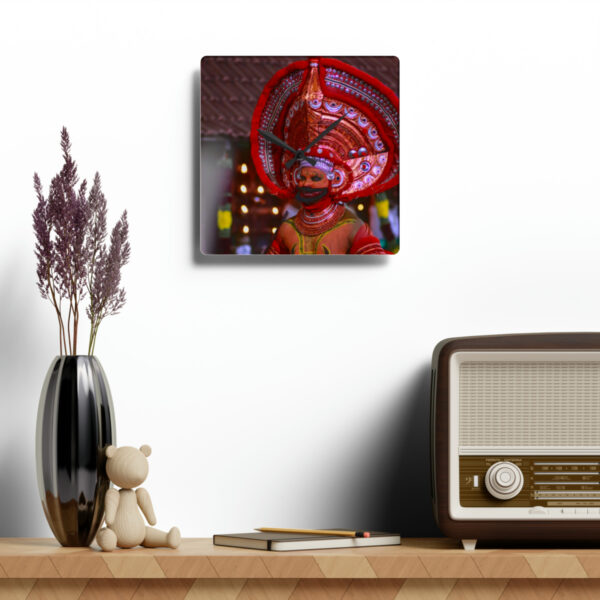 Theyyam Themed Acrylic Wall Clock (Round & Square)